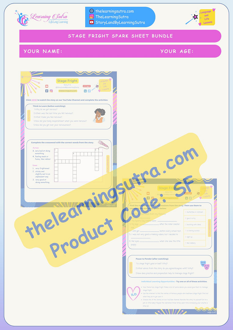 Stage Fright Spark Sheets Bundle