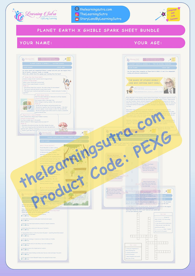 Planet earth X Ghibli Spark sheet Bundle_Preview Image