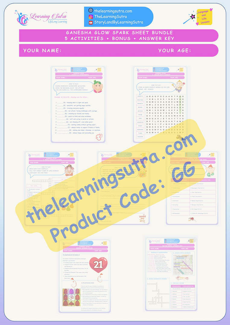 Ganesha Glow Spark Sheet Bundle_Preview Image